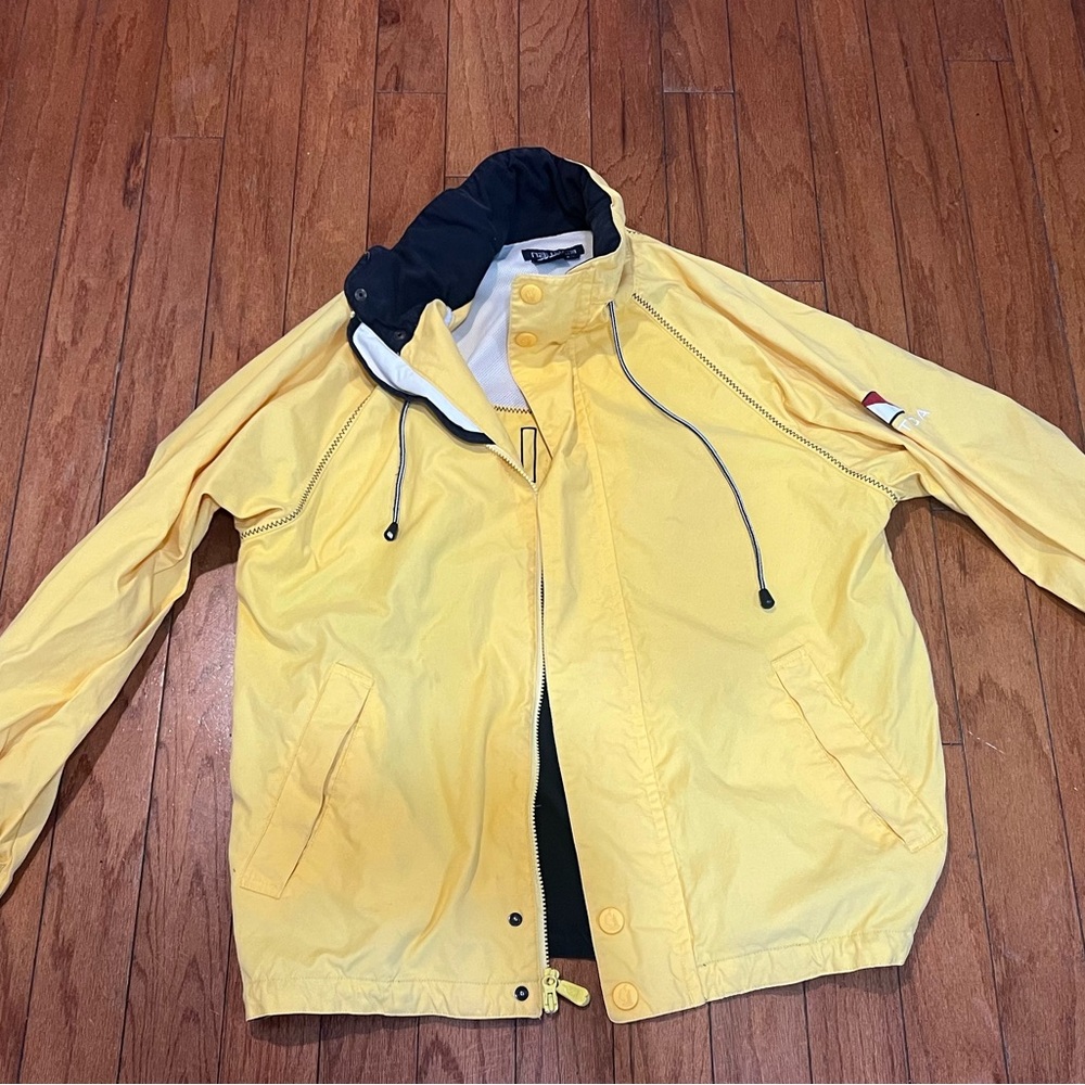 Vintage Nautica Men's Yellow Windbreaker